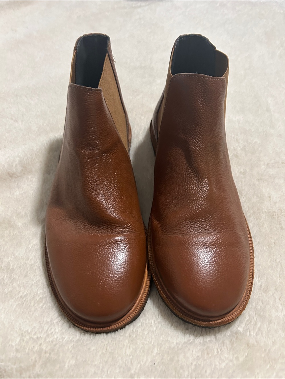 Men's Brown Leather Chukka Boots - Slip-On Casual Chukka